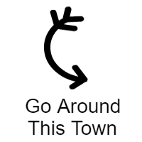 bent arrow,curved arrow
